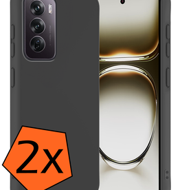 Nomfy Nomfy Oppo Reno12 Pro Hoesje Siliconen - Zwart - 2 PACK