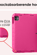 NoXx iPad Pro 13 inch 2024 Hoes Kinder Hoesje Kids Case Cover Kids Proof Met 2x Screenprotector - iPad Pro 13 inch 2024 Kinder Hoes - Roze