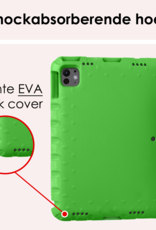 NoXx iPad Pro 13 inch 2024 Hoes Kinder Hoesje Kids Case Cover Kids Proof Met 2x Screenprotector - iPad Pro 13 inch 2024 Kinder Hoes - Groen