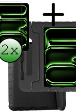 BASEY. iPad Pro 13 inch 2024 Hoes Kinder Hoesje Kids Case Cover Kids Proof Met 2x Screenprotector - iPad Pro 13 inch 2024 Kinder Hoes - Zwart