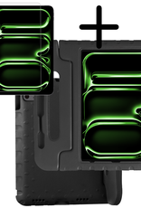 BASEY. iPad Pro 13 inch 2024 Hoes Kinder Hoesje Kids Case Cover Kids Proof Met Screenprotector - iPad Pro 13 inch 2024 Kinder Hoes - Zwart