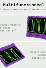 BASEY. iPad Pro 13 inch 2024 Hoes Kinder Hoesje Kids Case Cover Kids Proof Met Screenprotector - iPad Pro 13 inch 2024 Kinder Hoes - Paars