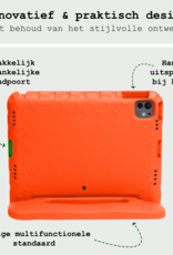 BASEY. iPad Pro 13 inch 2024 Hoes Kinder Hoesje Kids Case Cover Kids Proof Met Screenprotector - iPad Pro 13 inch 2024 Kinder Hoes - Oranje