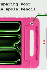 BASEY. iPad Pro 13 inch 2024 Hoes Kinder Hoesje Kids Case Cover Kids Proof - iPad Pro 13 inch 2024 Kinder Hoes - Roze