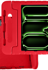 BASEY. iPad Pro 13 inch 2024 Hoes Kinder Hoesje Kids Case Cover Kids Proof - iPad Pro 13 inch 2024 Kinder Hoes - Rood