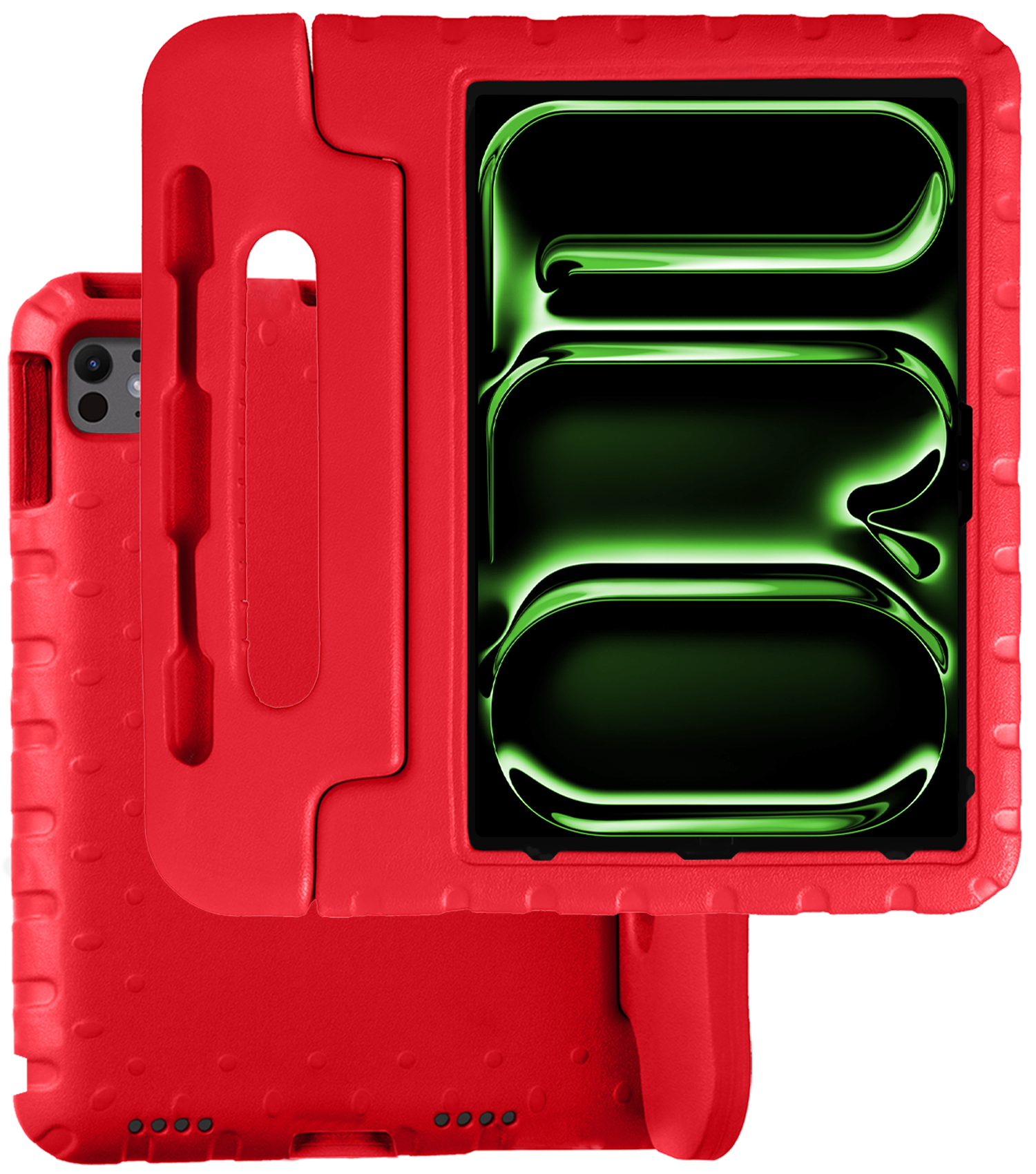 BASEY. iPad Pro 13 inch 2024 Hoes Kinder Hoesje Kids Case Cover Kids Proof - iPad Pro 13 inch 2024 Kinder Hoes - Rood