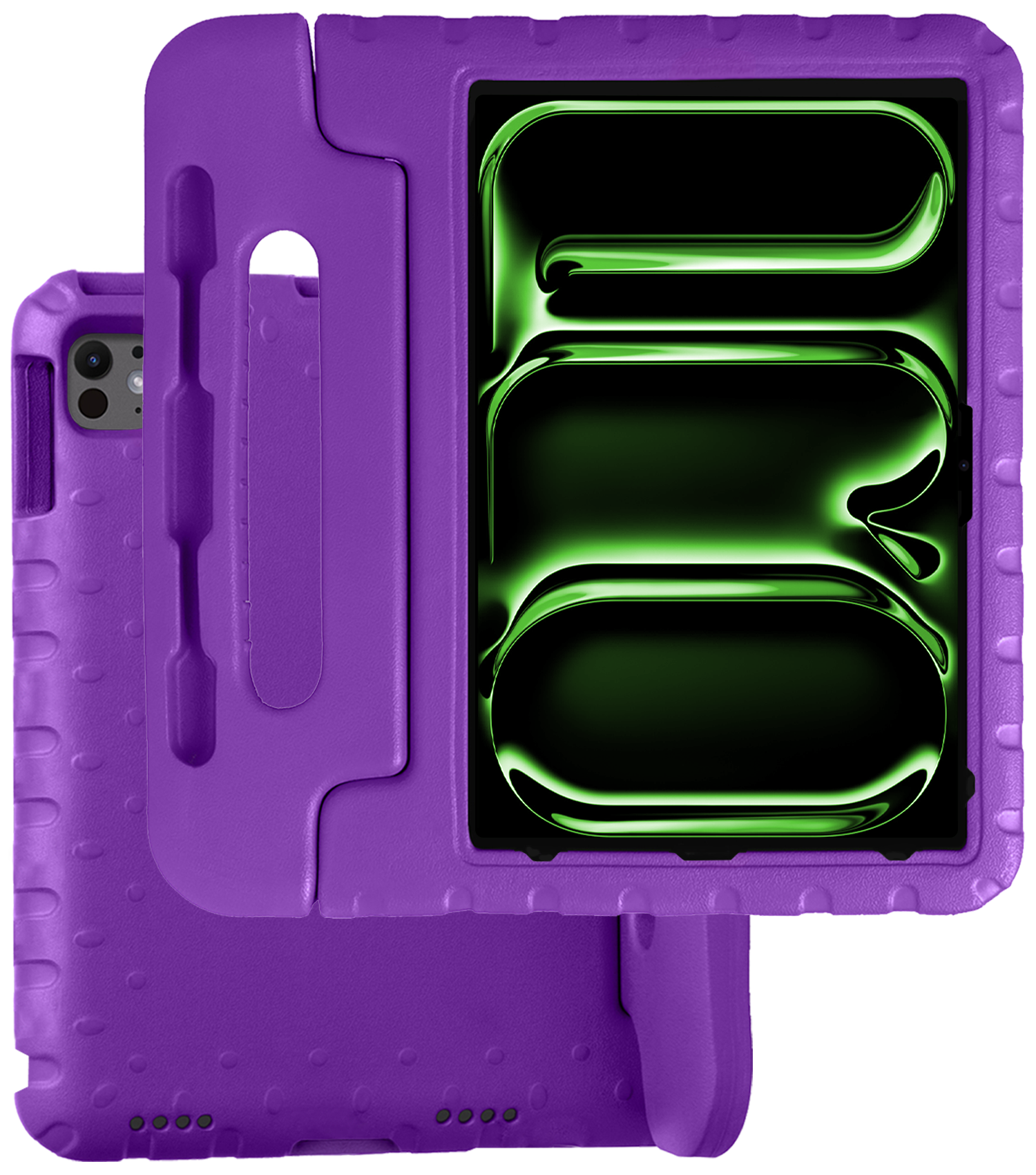 BASEY. iPad Pro 13 inch 2024 Hoes Kinder Hoesje Kids Case Cover Kids Proof - iPad Pro 13 inch 2024 Kinder Hoes - Paars