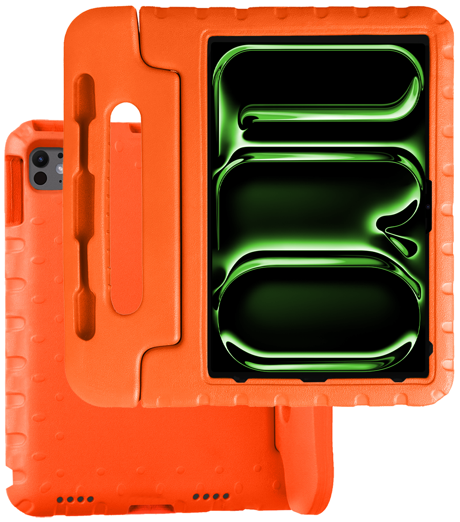 BASEY. iPad Pro 13 inch 2024 Hoes Kinder Hoesje Kids Case Cover Kids Proof - iPad Pro 13 inch 2024 Kinder Hoes - Oranje