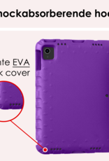 NoXx iPad Air 2024 Hoes Kinder Hoesje Kids Case Cover Kids Proof Met 2x Screenprotector - iPad Air 6 (13 inch) Kinder Hoes - Paars