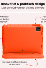 NoXx iPad Air 2024 Hoes Kinder Hoesje Kids Case Cover Kids Proof Met 2x Screenprotector - iPad Air 6 (13 inch) Kinder Hoes - Oranje