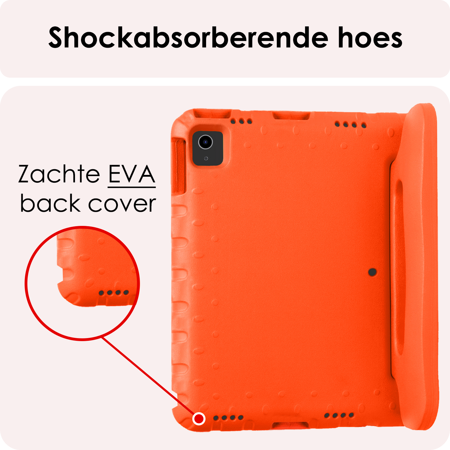 NoXx iPad Air 2024 Hoes Kinder Hoesje Kids Case Cover Kids Proof Met 2x Screenprotector - iPad Air 6 (13 inch) Kinder Hoes - Oranje
