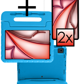 NoXx NoXx iPad Air 6 (13 inch) Kinderhoes Met 2x Screenprotector - Blauw