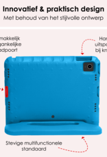 NoXx iPad Air 2024 Hoes Kinder Hoesje Kids Case Cover Kids Proof Met 2x Screenprotector - iPad Air 6 (13 inch) Kinder Hoes - Licht Blauw