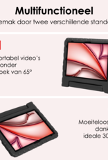 NoXx iPad Air 2024 Hoes Kinder Hoesje Kids Case Cover Kids Proof Met Screenprotector - iPad Air 6 (13 inch) Kinder Hoes - Zwart