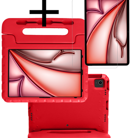 NoXx NoXx iPad Air 6 (13 inch) Kinderhoes Met Screenprotector - Rood
