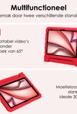 NoXx iPad Air 2024 Hoes Kinder Hoesje Kids Case Cover Kids Proof Met Screenprotector - iPad Air 6 (13 inch) Kinder Hoes - Rood