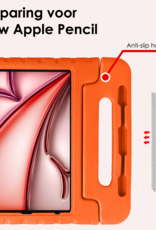 NoXx iPad Air 2024 Hoes Kinder Hoesje Kids Case Cover Kids Proof Met Screenprotector - iPad Air 6 (13 inch) Kinder Hoes - Oranje