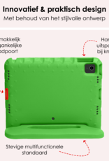 NoXx iPad Air 2024 Hoes Kinder Hoesje Kids Case Cover Kids Proof Met Screenprotector - iPad Air 6 (13 inch) Kinder Hoes - Groen