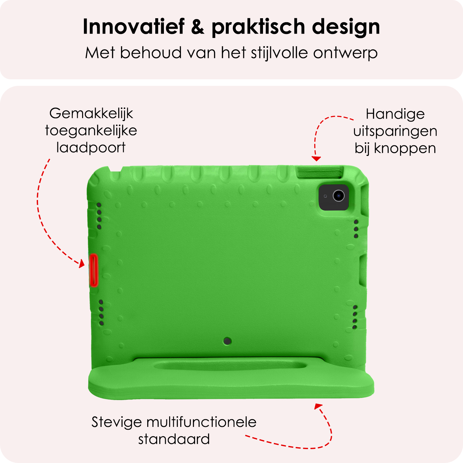 NoXx iPad Air 2024 Hoes Kinder Hoesje Kids Case Cover Kids Proof Met Screenprotector - iPad Air 6 (13 inch) Kinder Hoes - Groen