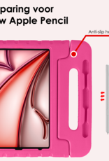 NoXx iPad Air 2024 Hoes Kinder Hoesje Kids Case Cover Kids Proof - iPad Air 6 (13 inch) Kinder Hoes - Roze