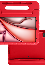 NoXx iPad Air 2024 Hoes Kinder Hoesje Kids Case Cover Kids Proof - iPad Air 6 (13 inch) Kinder Hoes - Rood
