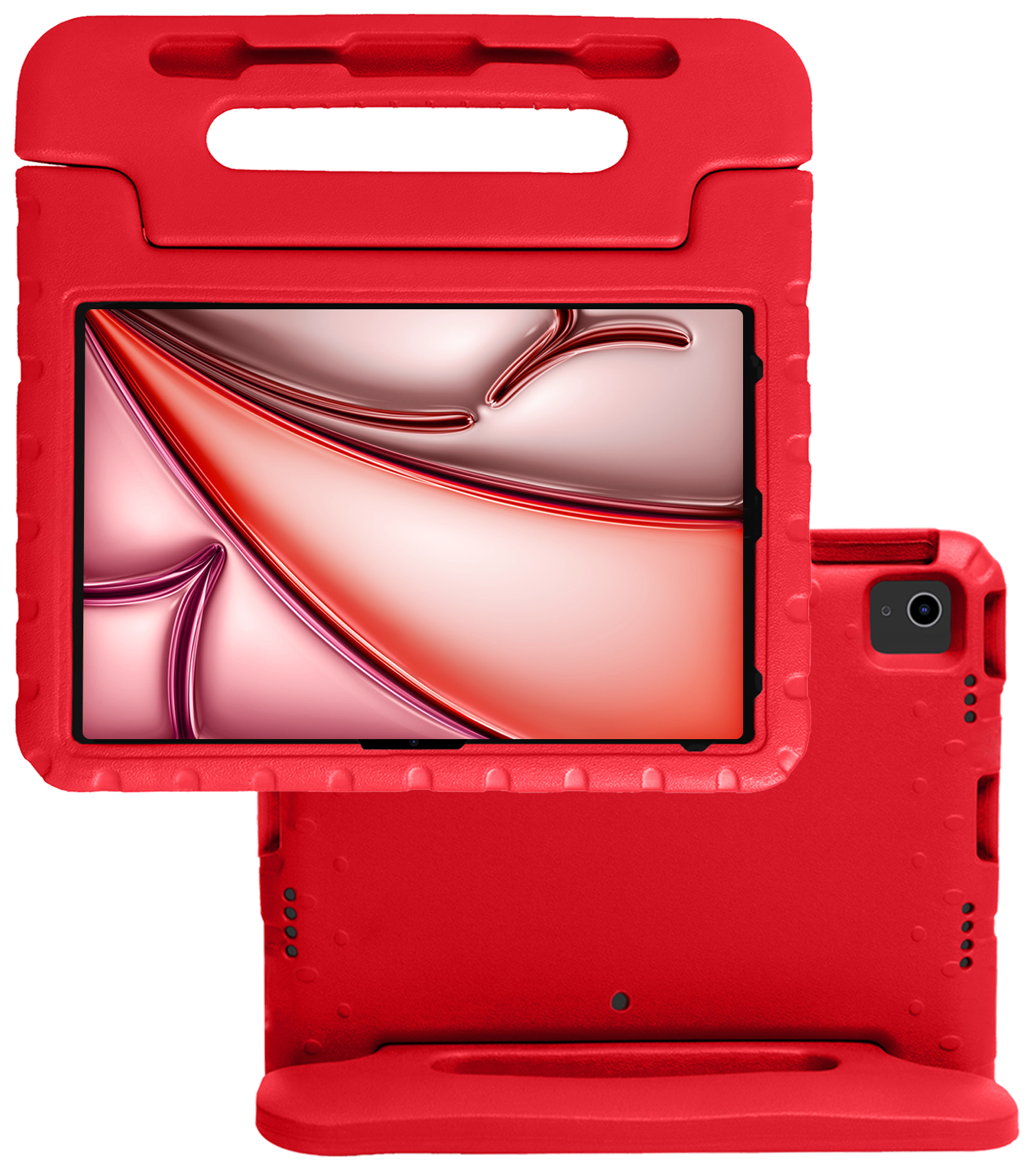 NoXx iPad Air 2024 Hoes Kinder Hoesje Kids Case Cover Kids Proof - iPad Air 6 (13 inch) Kinder Hoes - Rood
