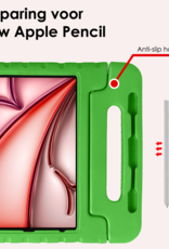 NoXx iPad Air 2024 Hoes Kinder Hoesje Kids Case Cover Kids Proof - iPad Air 6 (13 inch) Kinder Hoes - Groen