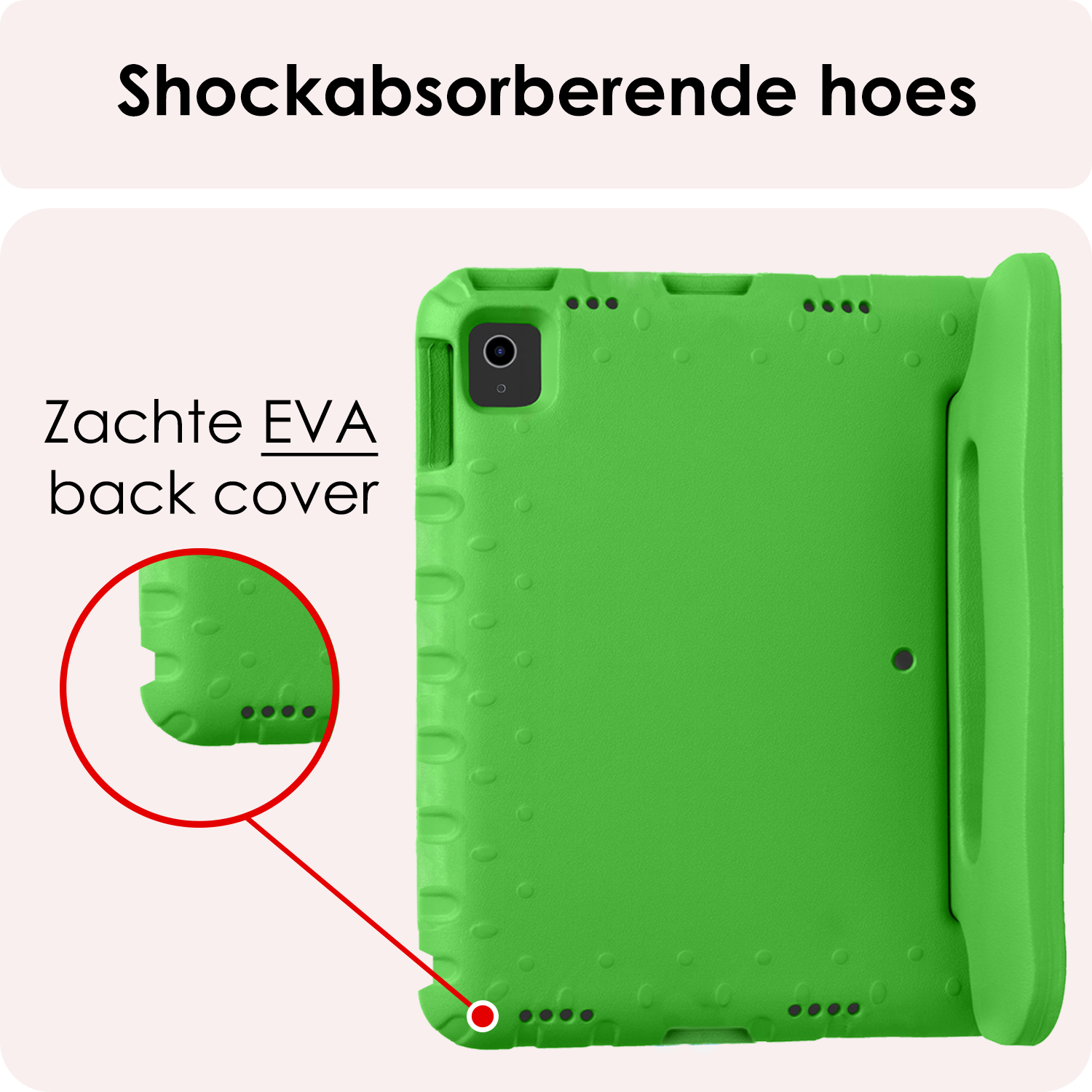 NoXx iPad Air 2024 Hoes Kinder Hoesje Kids Case Cover Kids Proof - iPad Air 6 (13 inch) Kinder Hoes - Groen