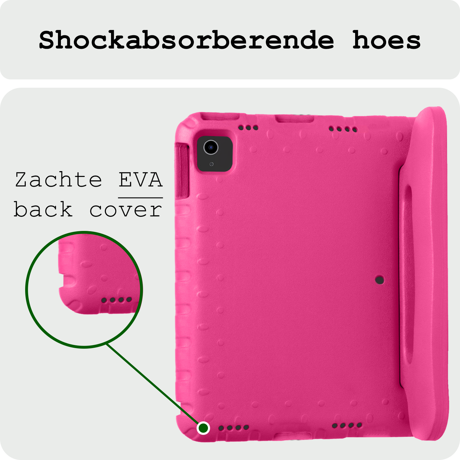 BASEY. iPad Air 2024 Hoes Kinder Hoesje Kids Case Cover Kids Proof Met 2x Screenprotector - iPad Air 6 (13 inch) Kinder Hoes - Roze