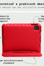 BASEY. iPad Air 2024 Hoes Kinder Hoesje Kids Case Cover Kids Proof Met Screenprotector - iPad Air 6 (13 inch) Kinder Hoes - Rood