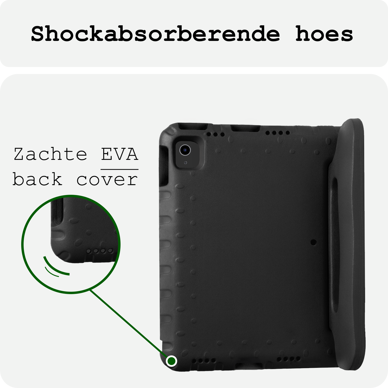 BASEY. iPad Air 2024 Hoes Kinder Hoesje Kids Case Cover Kids Proof - iPad Air 6 (13 inch) Kinder Hoes - Zwart