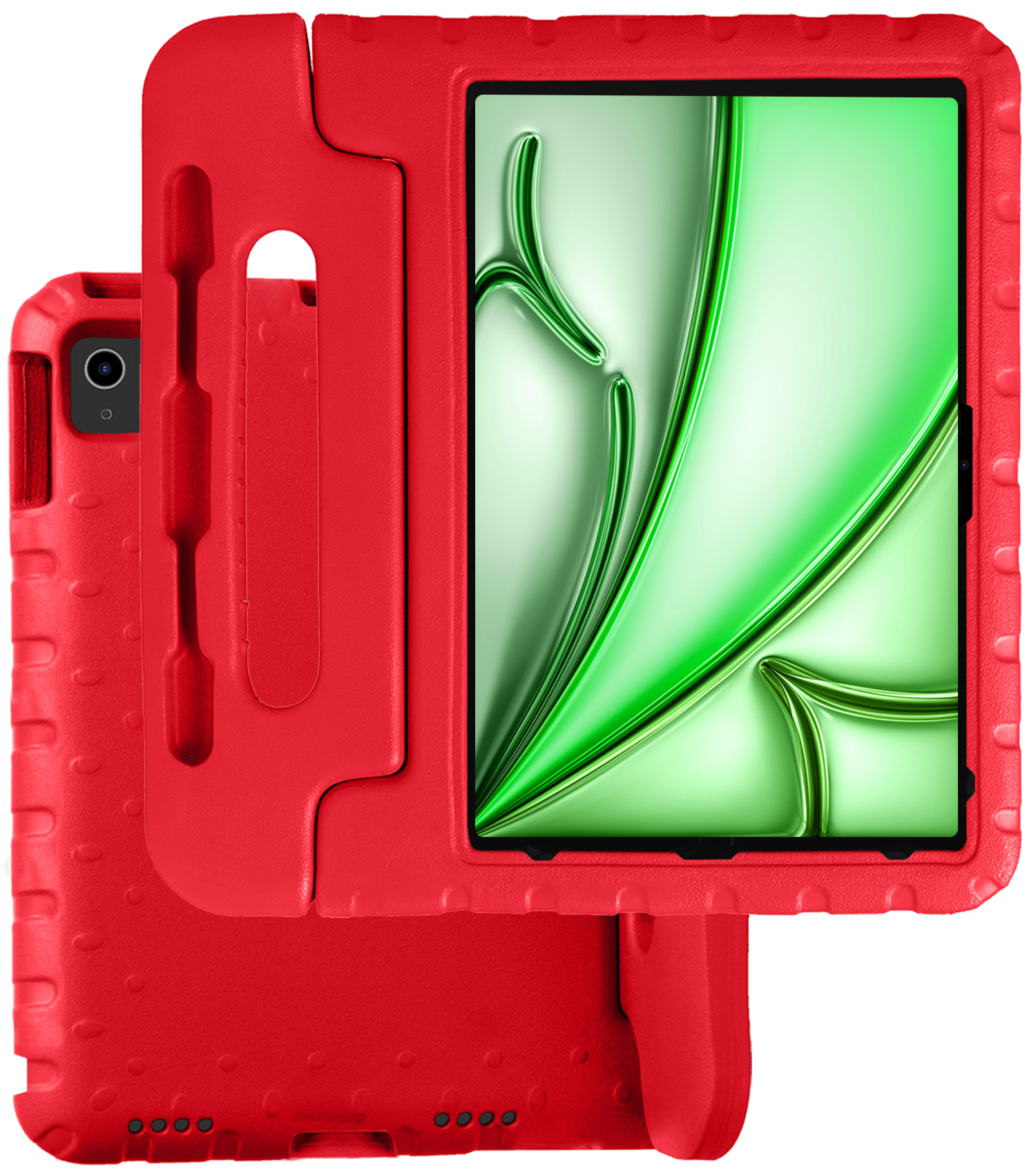 BASEY. iPad Air 2024 Hoes Kinder Hoesje Kids Case Cover Kids Proof - iPad Air 6 (13 inch) Kinder Hoes - Rood