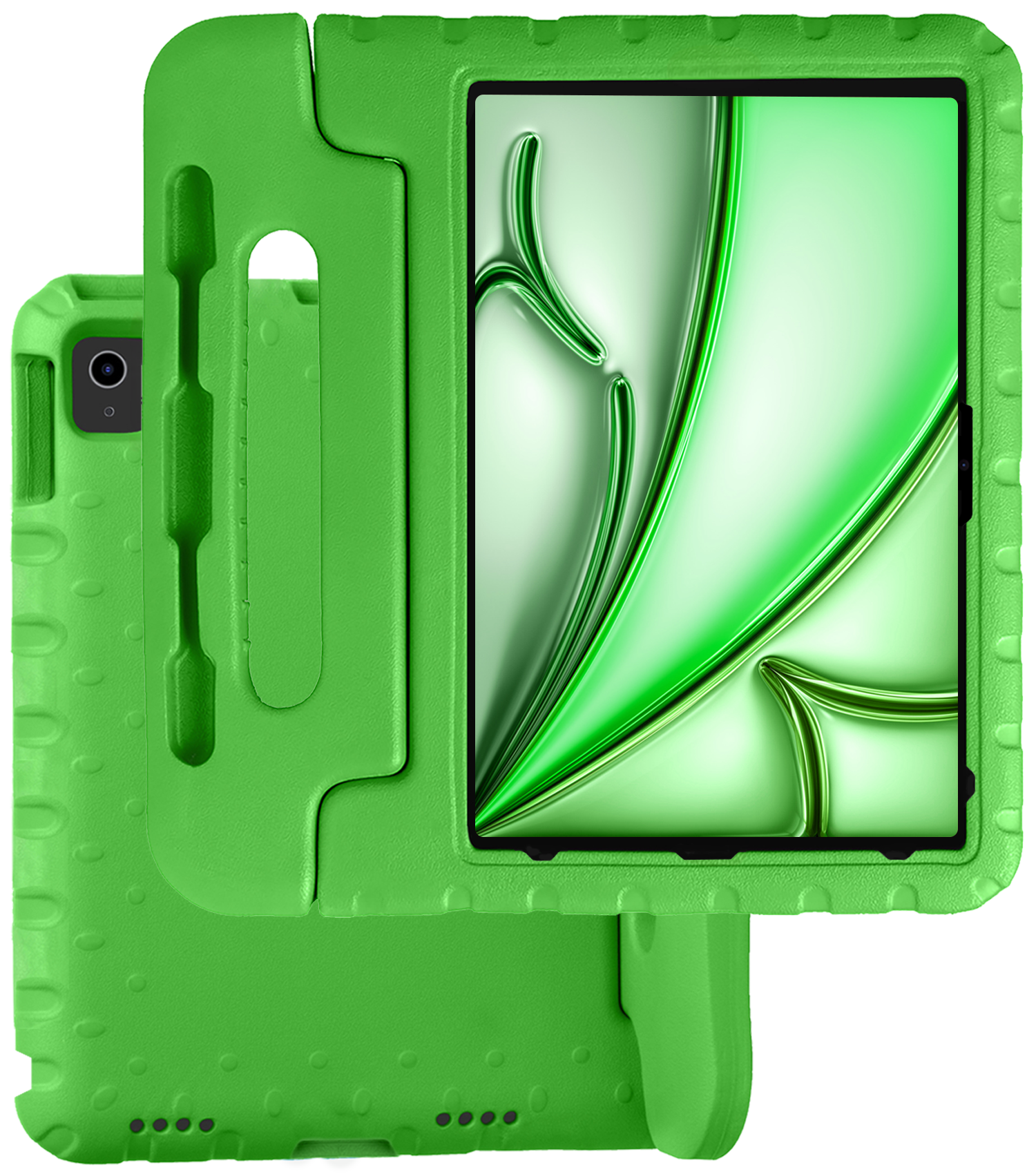 BASEY. iPad Air 2024 Hoes Kinder Hoesje Kids Case Cover Kids Proof - iPad Air 6 (13 inch) Kinder Hoes - Groen