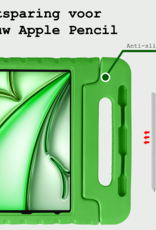 BASEY. iPad Air 2024 Hoes Kinder Hoesje Kids Case Cover Kids Proof - iPad Air 6 (13 inch) Kinder Hoes - Groen
