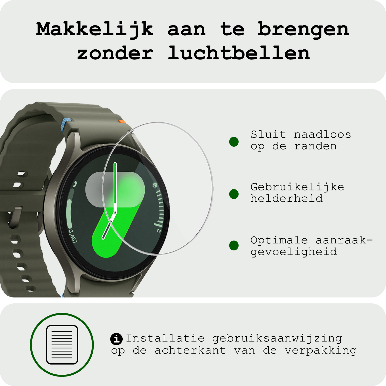 BASEY. Screenprotector Geschikt voor Samsung Watch 7 40 mm Screenprotector Glas Gehard Screen Cover - Screen Protector Geschikt voor Samsung Galaxy Watch 7 (40 mm) Screenprotector Tempered Glass