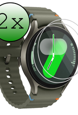 BASEY. Screenprotector Geschikt voor Samsung Watch 7 44 mm Screenprotector Glas Gehard Screen Cover - Screen Protector Geschikt voor Samsung Galaxy Watch 7 (44 mm) Screenprotector Tempered Glass - 2 PACK