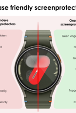 NoXx Screenprotector Geschikt voor Samsung Watch 7 40 mm Screenprotector Glas Gehard Screen Cover - Screen Protector Geschikt voor Samsung Galaxy Watch 7 (40 mm) Screenprotector Tempered Glass