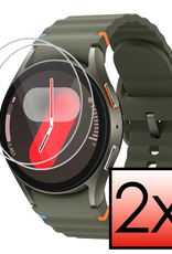 NoXx Screenprotector Geschikt voor Samsung Watch 7 40 mm Screenprotector Glas Gehard Screen Cover - Screen Protector Geschikt voor Samsung Galaxy Watch 7 (40 mm) Screenprotector Tempered Glass - 2 PACK