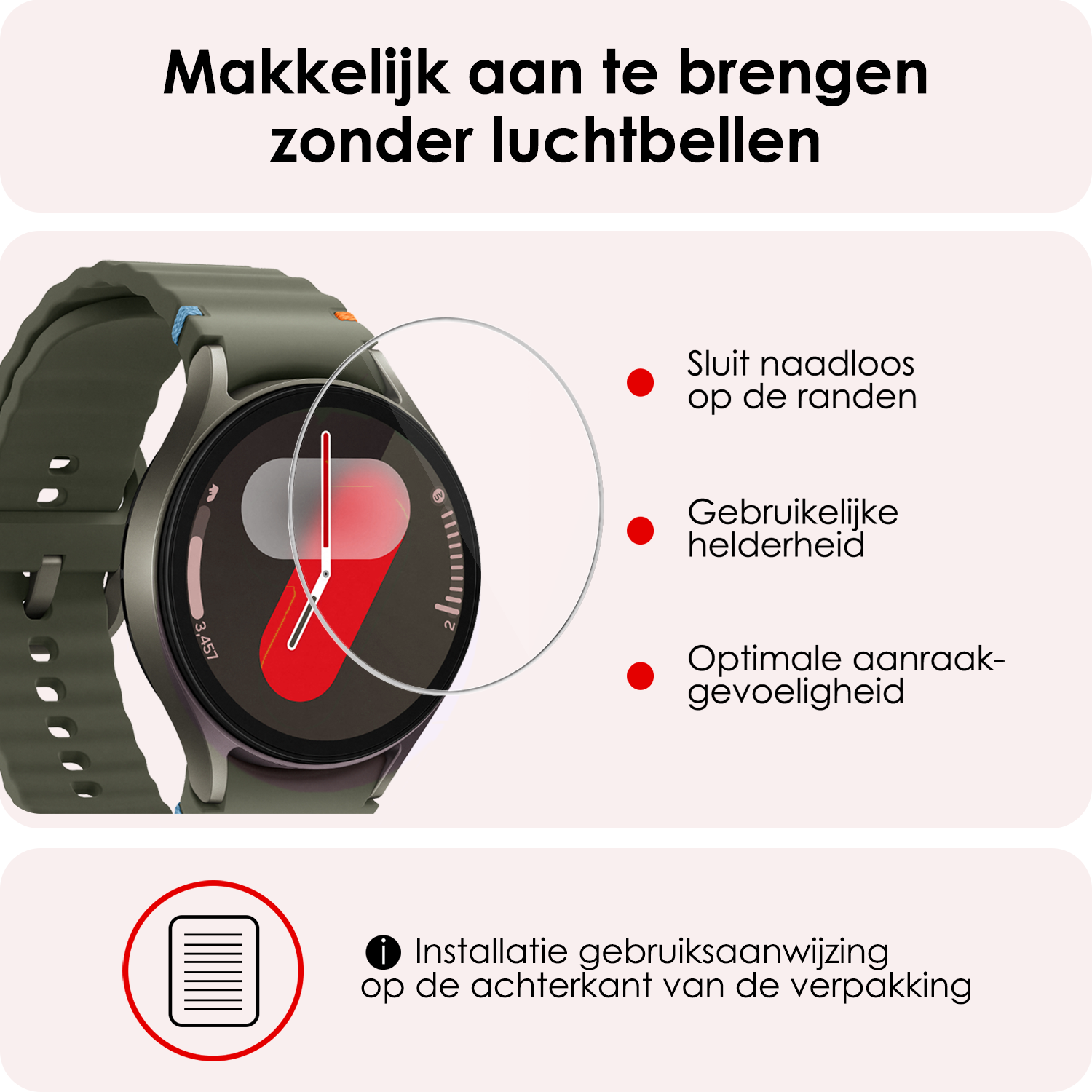 NoXx Screenprotector Geschikt voor Samsung Watch 7 44 mm Screenprotector Glas Gehard Screen Cover - Screen Protector Geschikt voor Samsung Galaxy Watch 7 (44 mm) Screenprotector Tempered Glass - 2 PACK