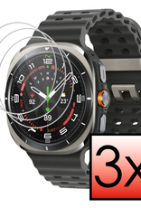 NoXx Screenprotector Geschikt voor Samsung Watch 7 Ultra 47 mm Screenprotector Glas Gehard Screen Cover - Screen Protector Geschikt voor Samsung Galaxy Watch 7 Ultra (47 mm) Screenprotector Tempered Glass - 3 PACK