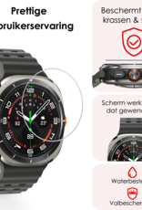 NoXx Screenprotector Geschikt voor Samsung Watch 7 Ultra 47 mm Screenprotector Glas Gehard Screen Cover - Screen Protector Geschikt voor Samsung Galaxy Watch 7 Ultra (47 mm) Screenprotector Tempered Glass - 3 PACK