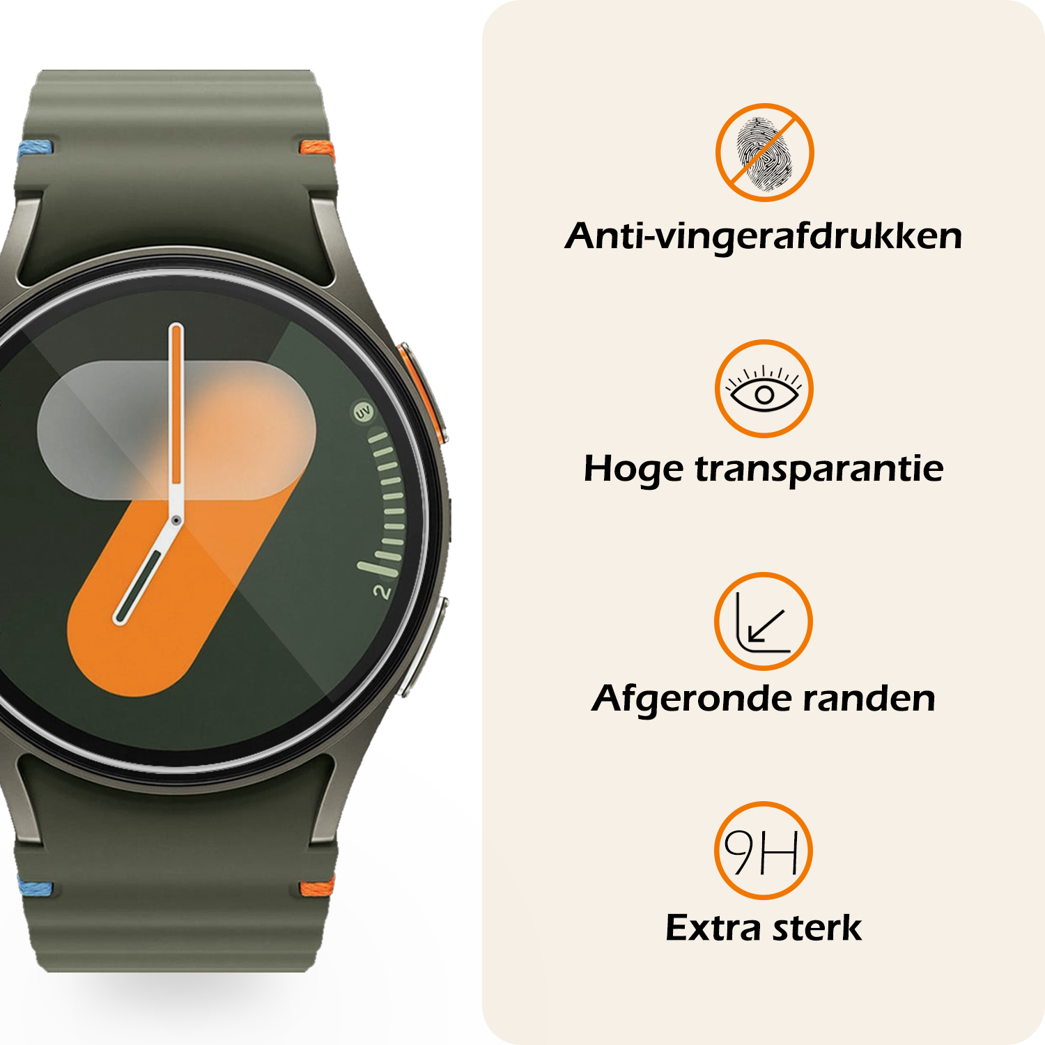 Nomfy Screenprotector Geschikt voor Samsung Watch 7 40 mm Screenprotector Glas Gehard Screen Cover - Screen Protector Geschikt voor Samsung Galaxy Watch 7 (40 mm) Screenprotector Tempered Glass