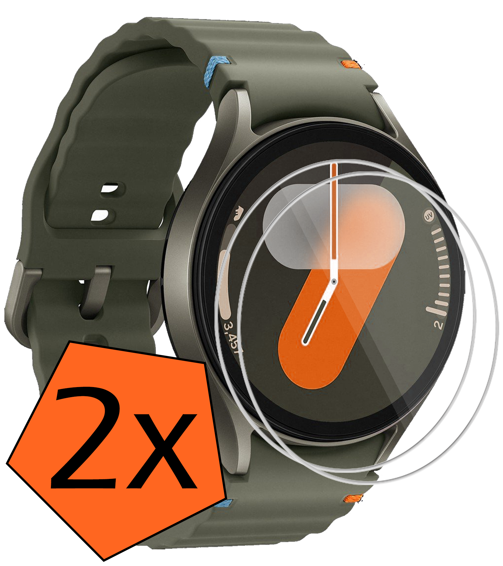 Nomfy Screenprotector Geschikt voor Samsung Watch 7 44 mm Screenprotector Glas Gehard Screen Cover - Screen Protector Geschikt voor Samsung Galaxy Watch 7 (44 mm) Screenprotector Tempered Glass - 2 PACK