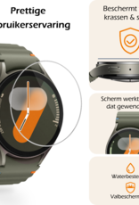 Nomfy Screenprotector Geschikt voor Samsung Watch 7 44 mm Screenprotector Glas Gehard Screen Cover - Screen Protector Geschikt voor Samsung Galaxy Watch 7 (44 mm) Screenprotector Tempered Glass - 3 PACK