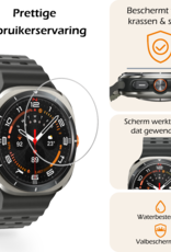 Nomfy Screenprotector Geschikt voor Samsung Watch 7 Ultra 47 mm Screenprotector Glas Gehard Screen Cover - Screen Protector Geschikt voor Samsung Galaxy Watch 7 Ultra (47 mm) Screenprotector Tempered Glass - 2 PACK