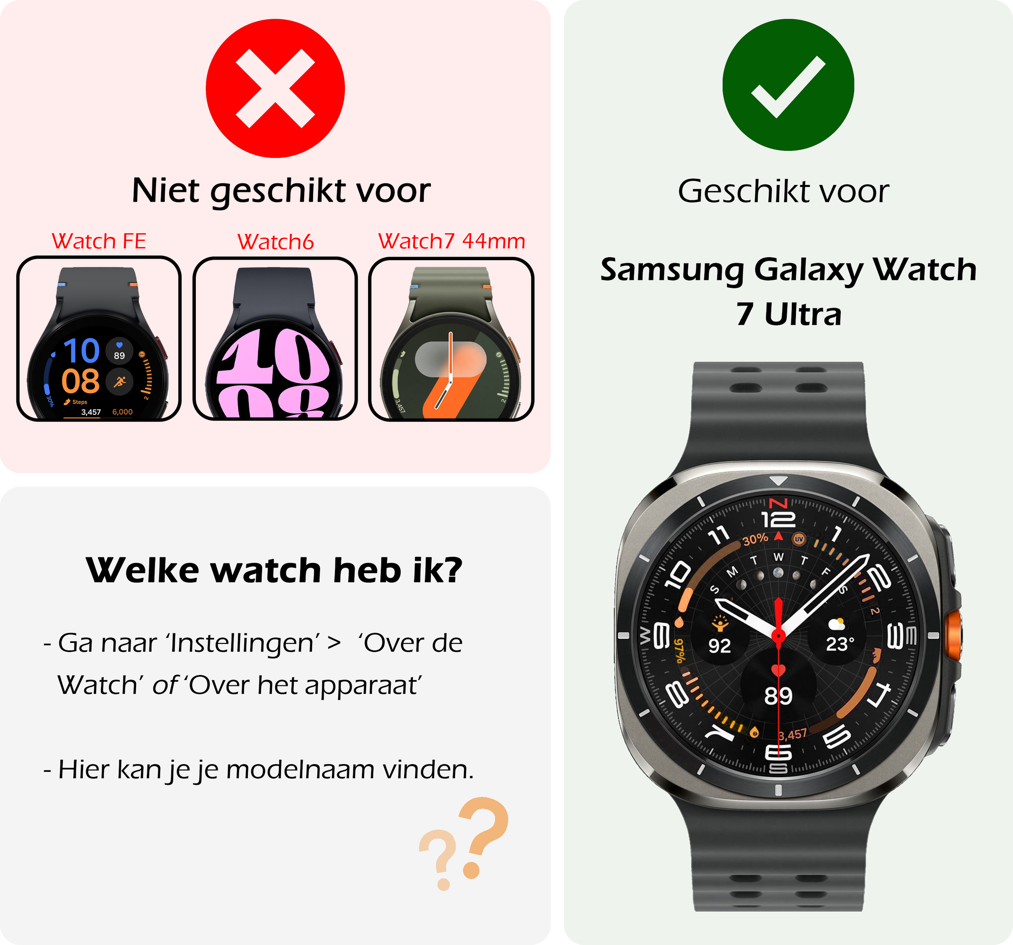 Nomfy Screenprotector Geschikt voor Samsung Watch 7 Ultra 47 mm Screenprotector Glas Gehard Screen Cover - Screen Protector Geschikt voor Samsung Galaxy Watch 7 Ultra (47 mm) Screenprotector Tempered Glass - 2 PACK