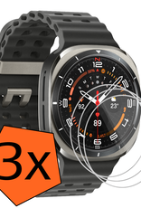 Nomfy Screenprotector Geschikt voor Samsung Watch 7 Ultra 47 mm Screenprotector Glas Gehard Screen Cover - Screen Protector Geschikt voor Samsung Galaxy Watch 7 Ultra (47 mm) Screenprotector Tempered Glass - 3 PACK
