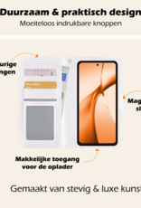 Nomfy Hoesje Geschikt voor OnePlus Nord CE4 Hoesje Book Case Hoes Portemonnee Cover Walletcase Met 2x Screenprotector - Hoes Geschikt voor OnePlus Nord CE4 Hoes Bookcase Hoesje - Wit