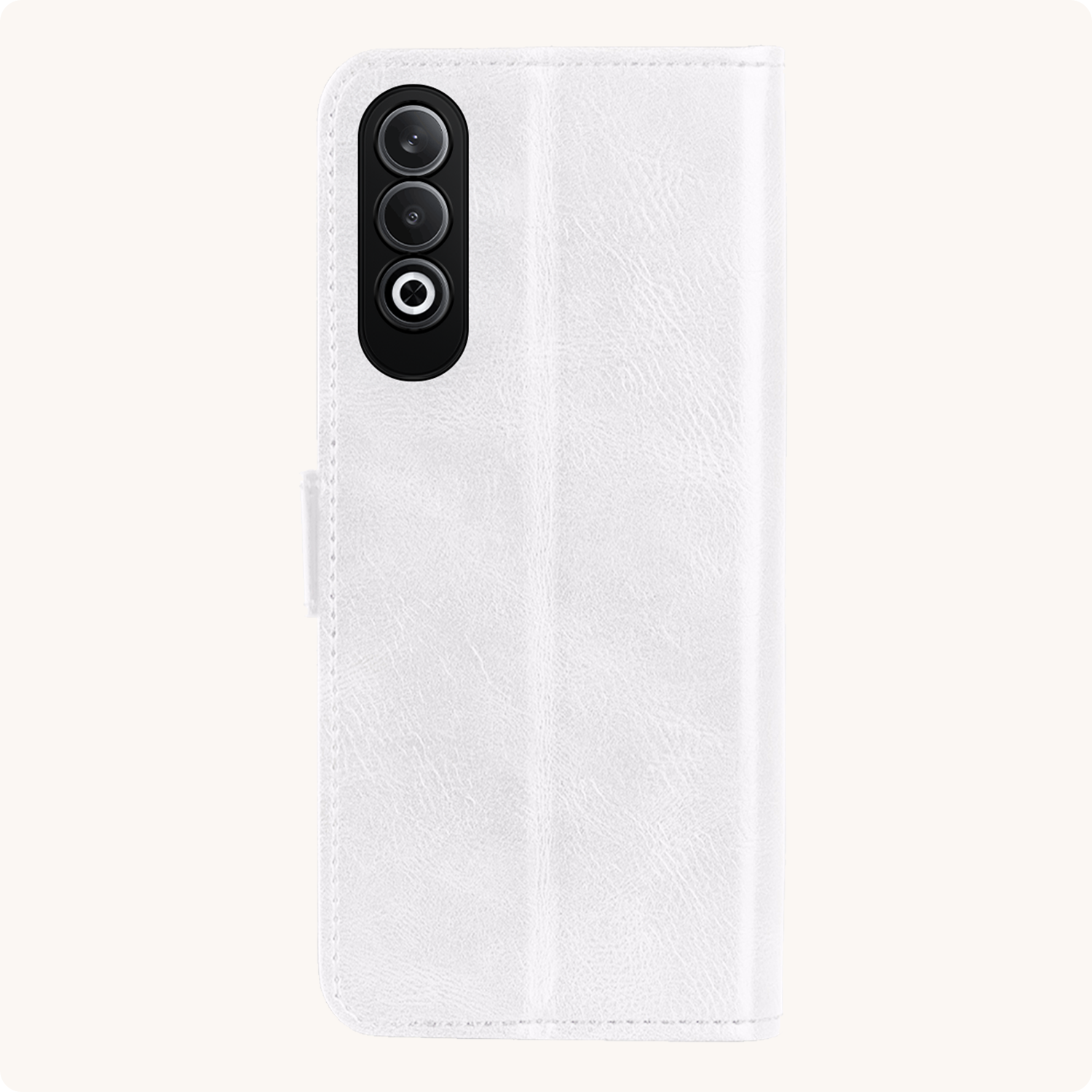 Nomfy Hoesje Geschikt voor OnePlus Nord CE4 Hoesje Book Case Hoes Portemonnee Cover Walletcase Met 2x Screenprotector - Hoes Geschikt voor OnePlus Nord CE4 Hoes Bookcase Hoesje - Wit
