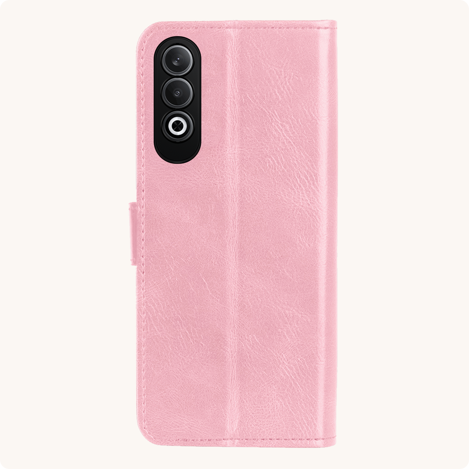 Nomfy Hoesje Geschikt voor OnePlus Nord CE4 Hoesje Book Case Hoes Portemonnee Cover Walletcase Met 2x Screenprotector - Hoes Geschikt voor OnePlus Nord CE4 Hoes Bookcase Hoesje - Lichtroze